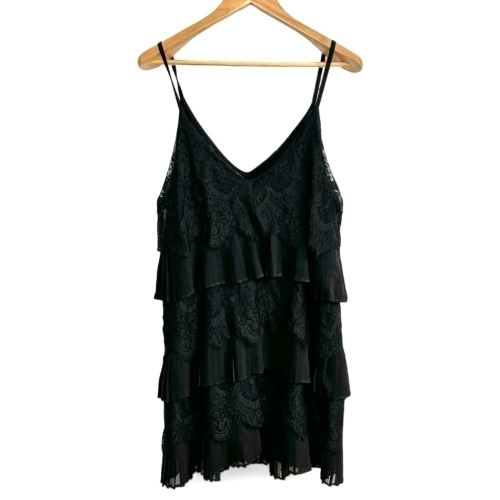 Pookie And Sebastian Ruffle Tiered Lace Dress Size Small Like New Cocktail Dress - Picture 5 of 6